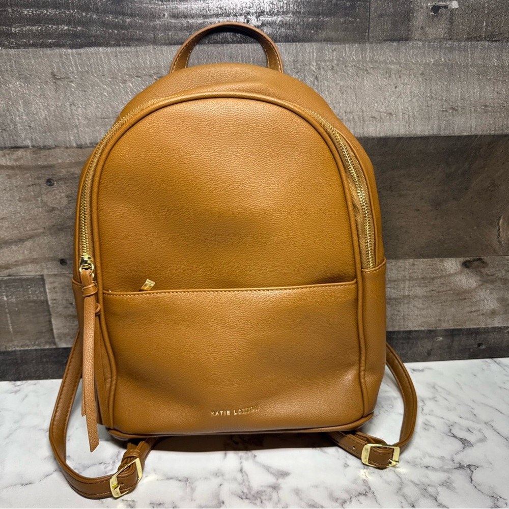 Katie Loxton brown leather backpack in new condition
